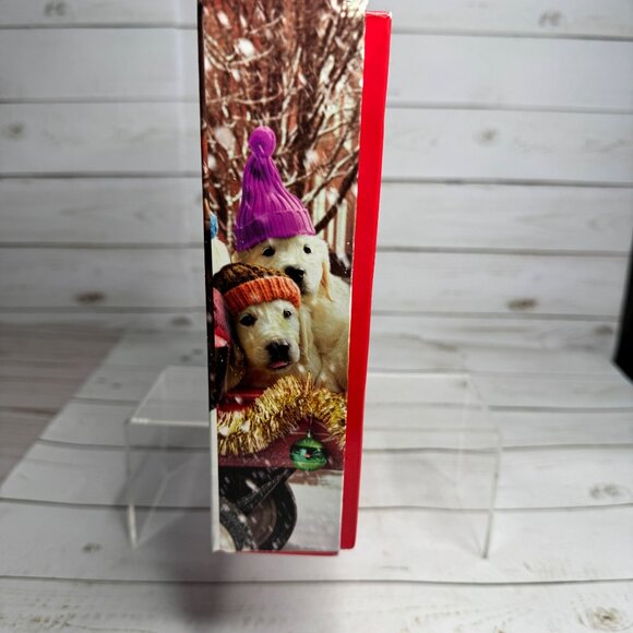 Avanti Puppies in Winter Hats 550 Piece Puzzle by Ceaco Christmas Dogs Wagon - Picture 7 of 7